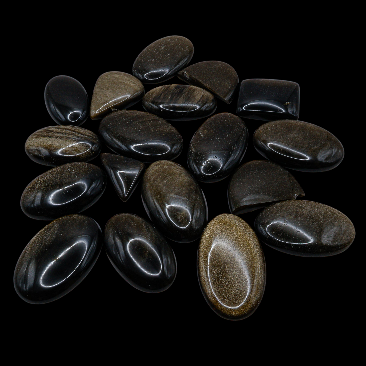Cabujón de Obsidiana Dorada