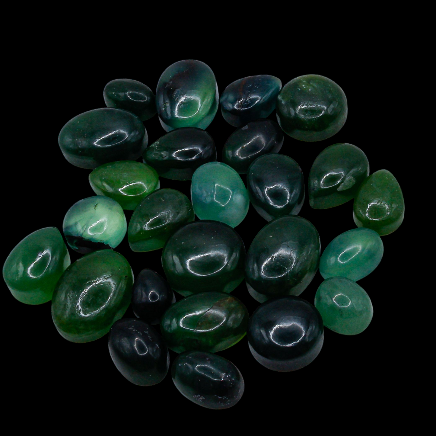 Cabujón de Ágata Verde