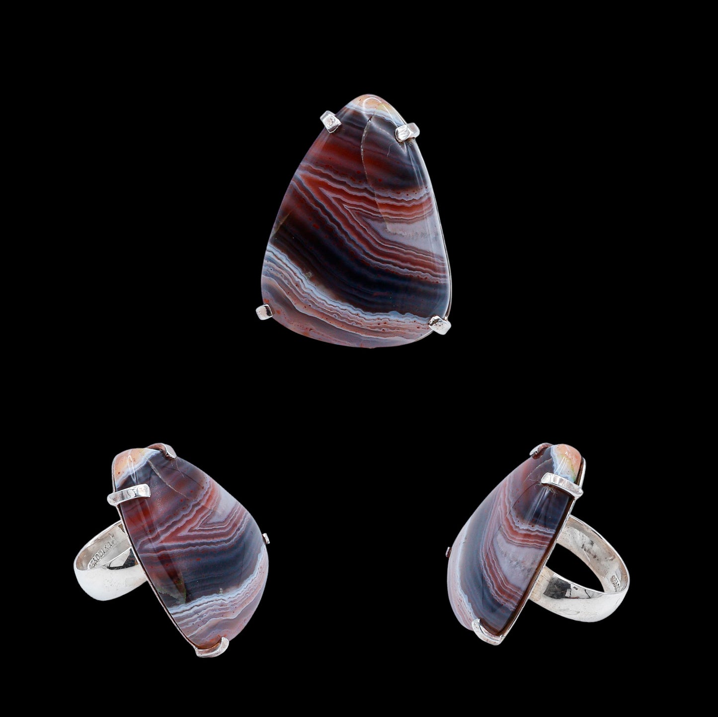 Anillo de Ágata Botswana