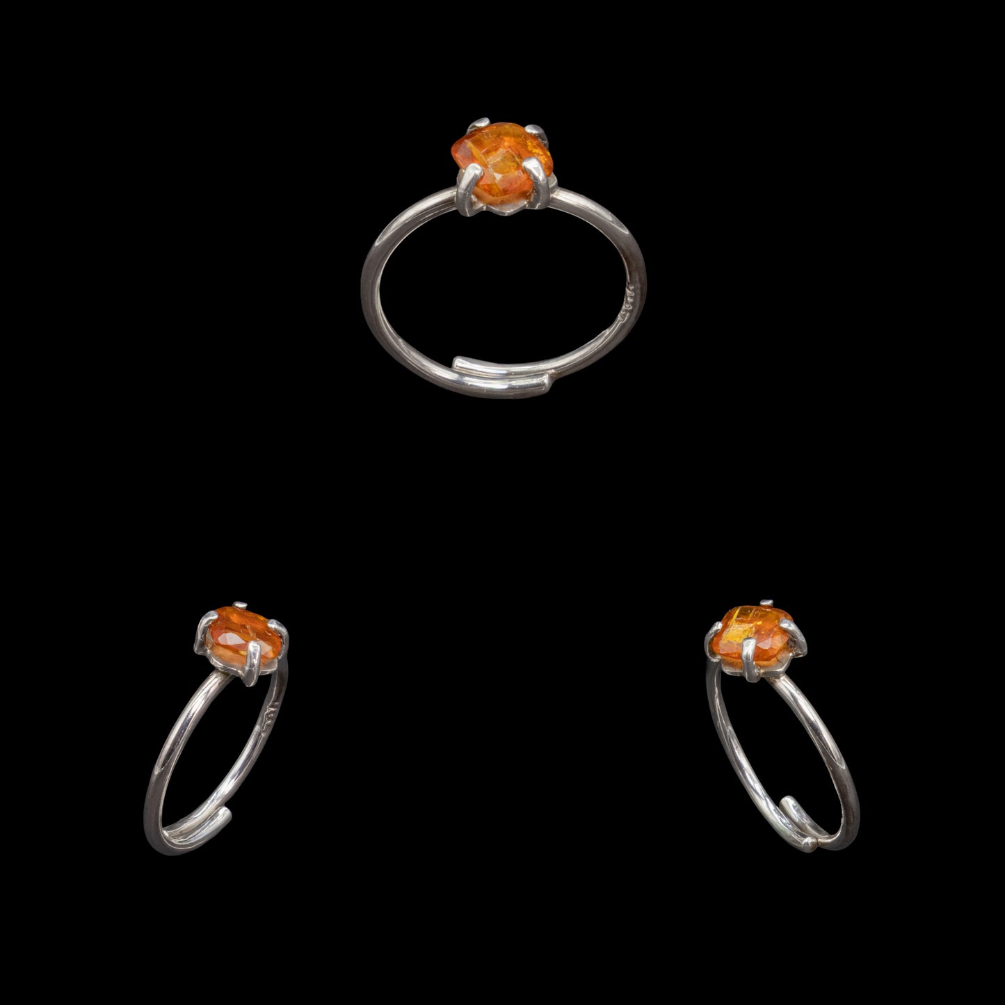 Anillo de Cianita Naranja