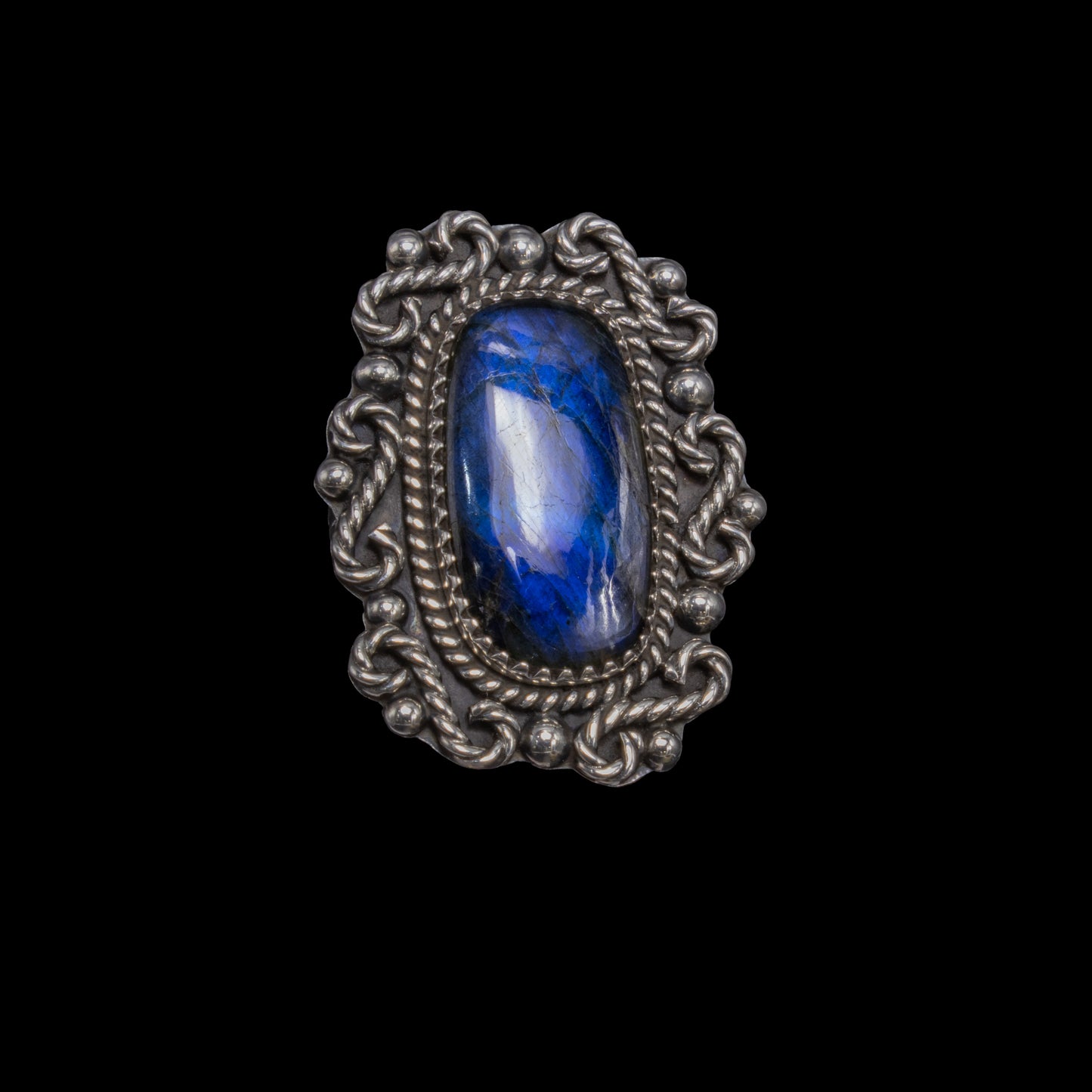Anillo de Labradorita Blue Flash
