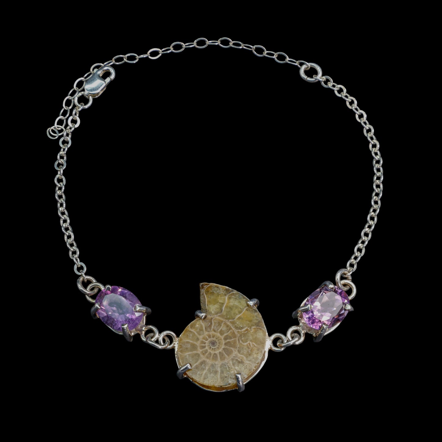 Pulsera de Ammonite y Amatista
