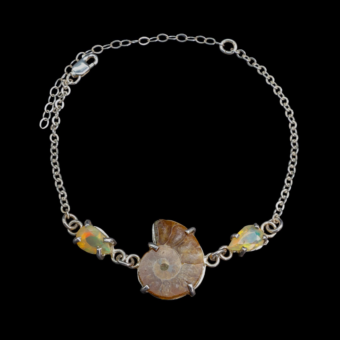 Pulsera de Ammonite y Ópalo