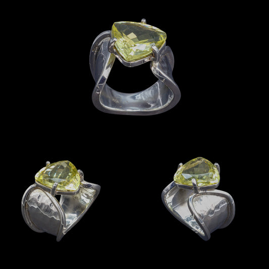Anillo de Cuarzo Limón