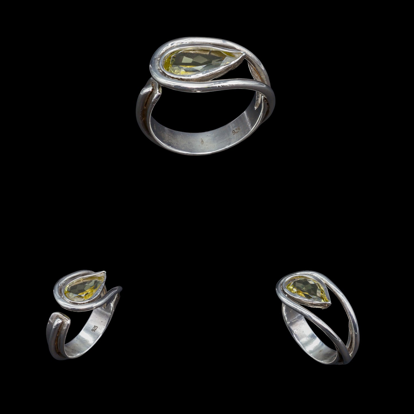 Anillo de Cuarzo Limón