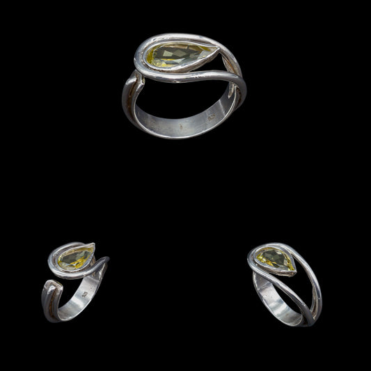 Anillo de Cuarzo Limón