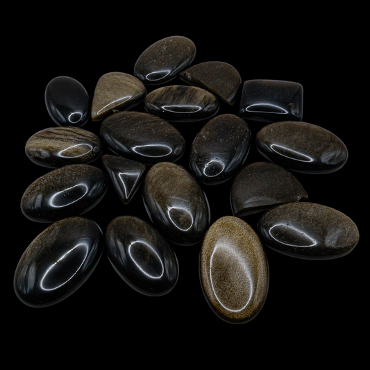 Cabujón de Obsidiana Dorada