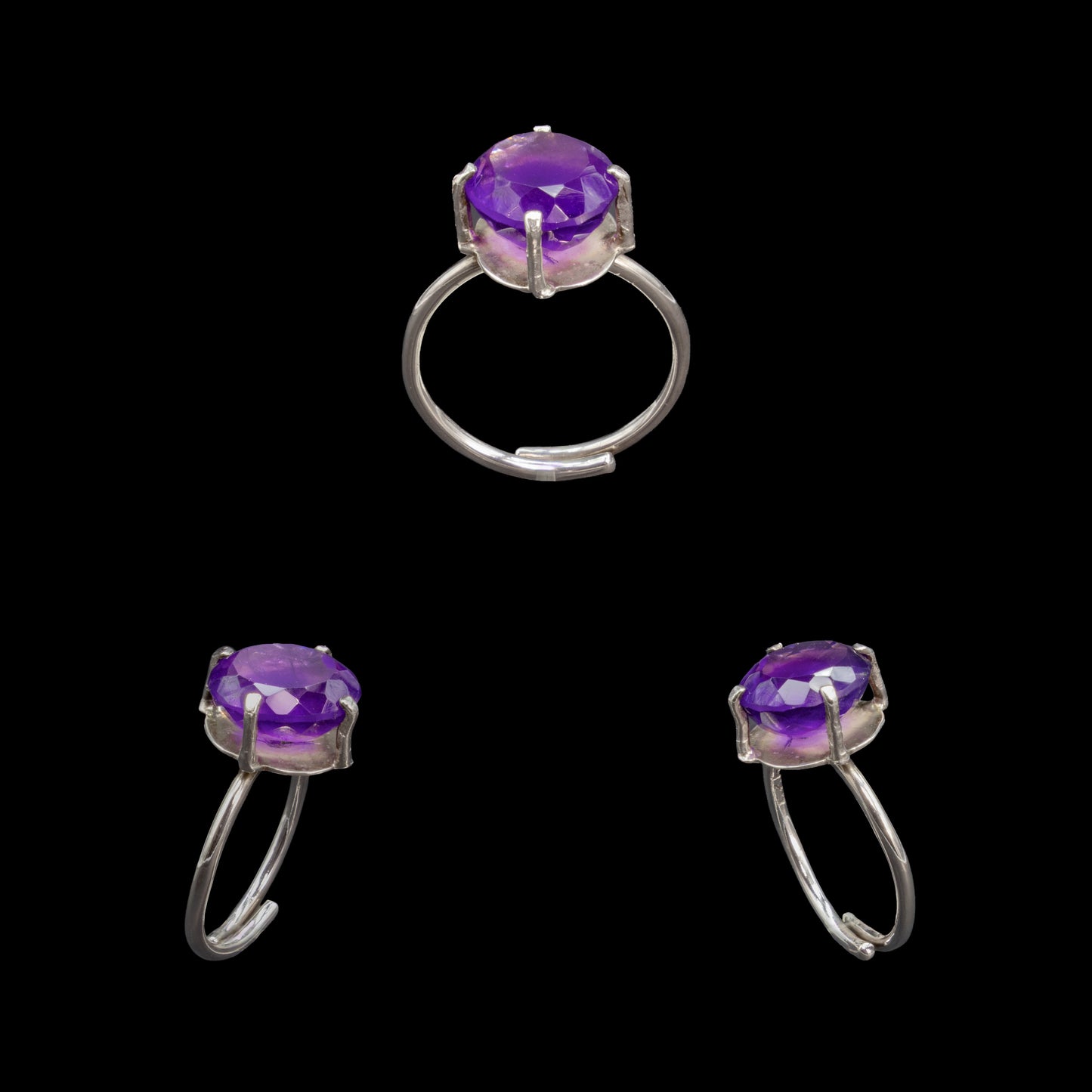 Anillo de Cuarzo Amatista