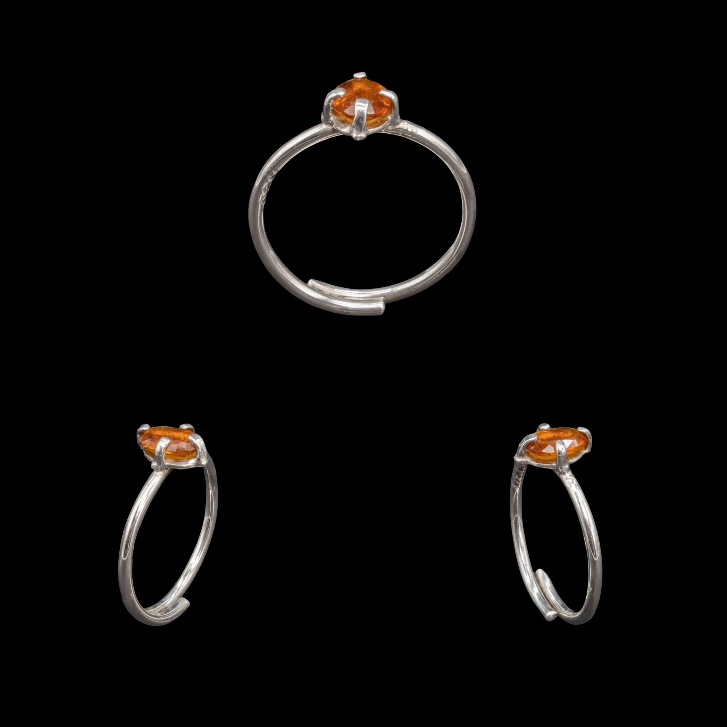 Anillo de Cianita Naranja
