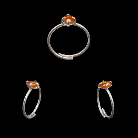 Anillo de Cianita Naranja