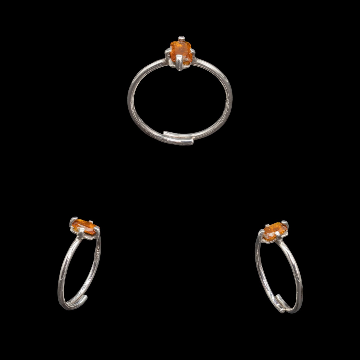 Anillo de Cianita Naranja
