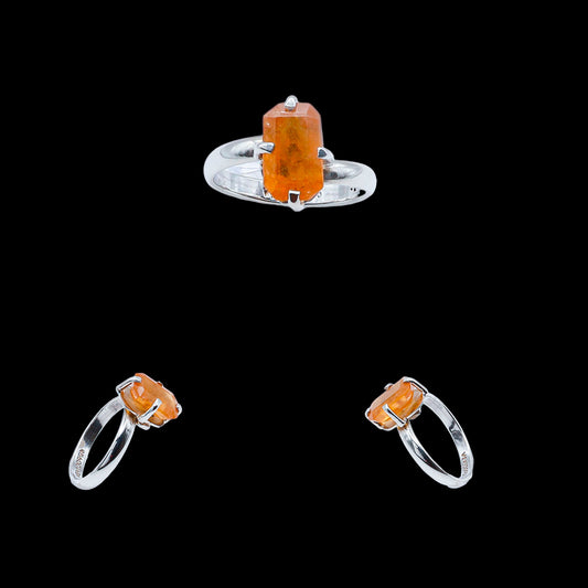 Anillo de Granate Hessonita
