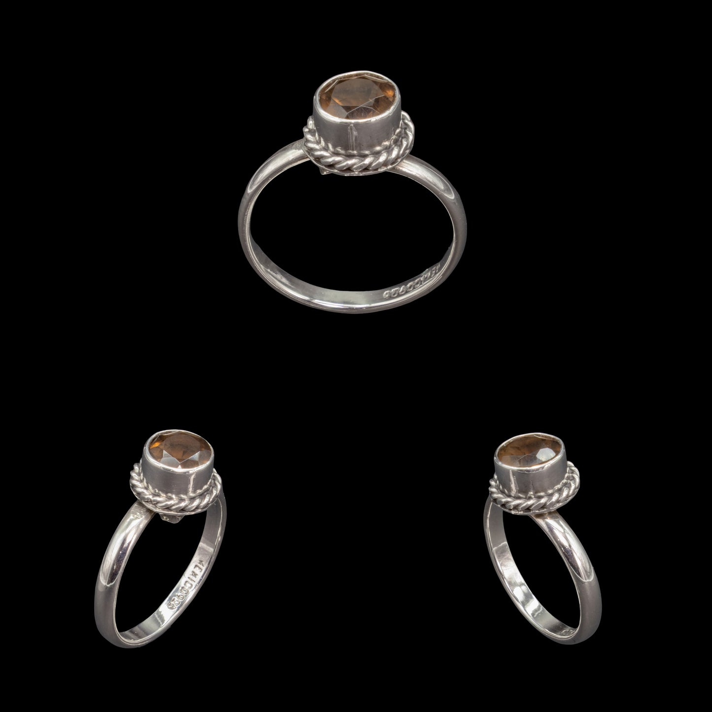 Anillo de Cuarzo Ahumado
