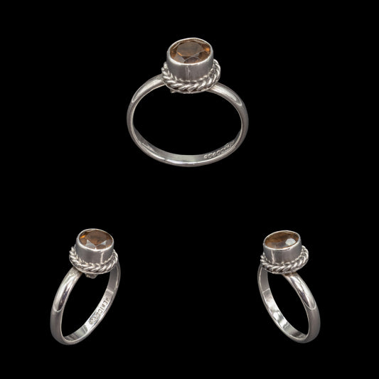 Anillo de Cuarzo Ahumado