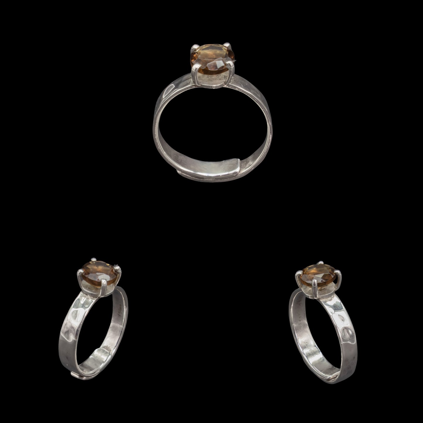 Anillo de Cuarzo Ahumado
