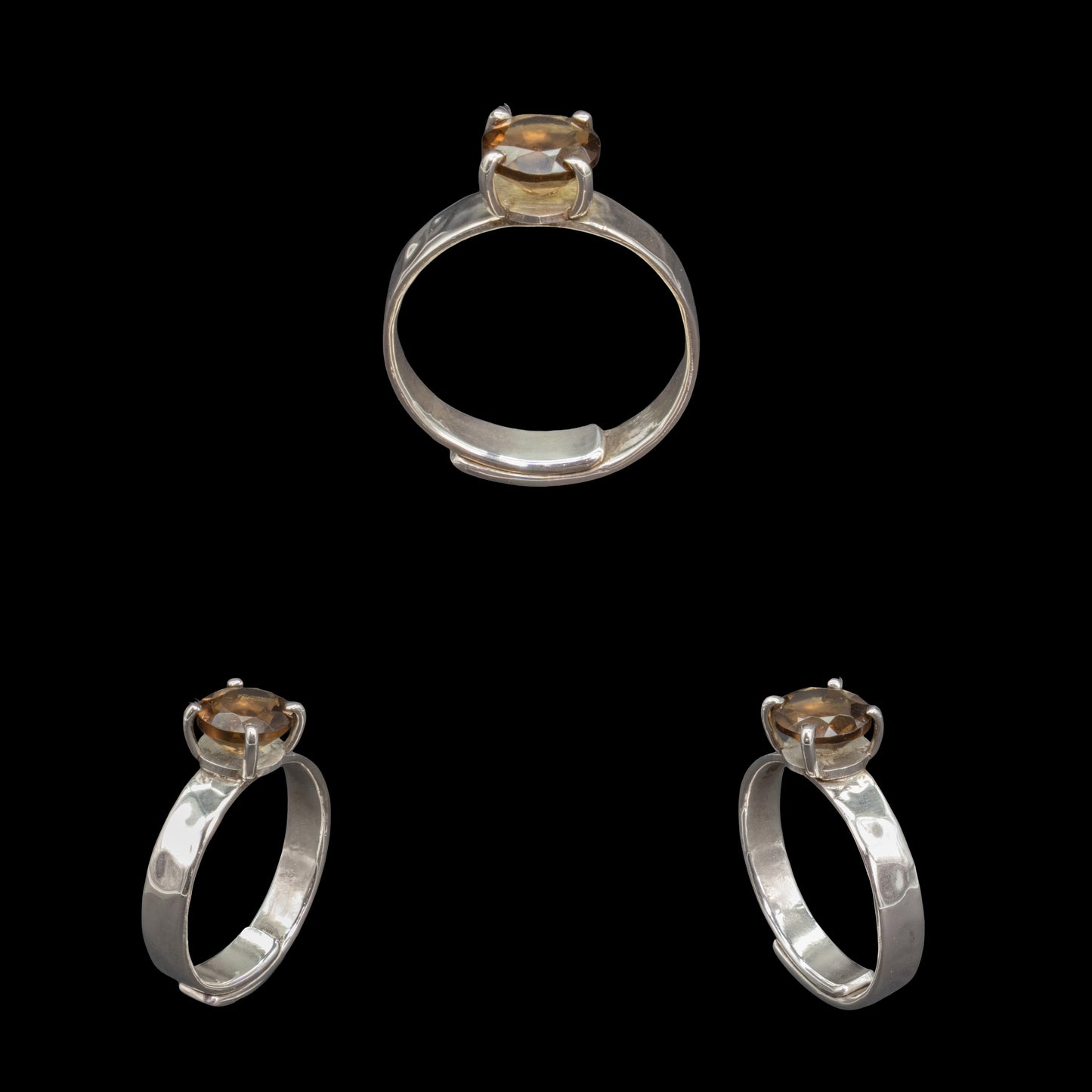Anillo de Cuarzo Ahumado