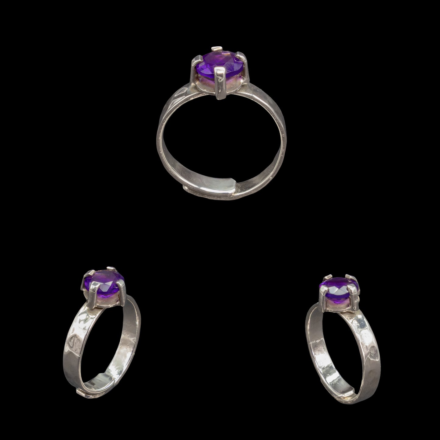 Anillo de Cuarzo Amatista