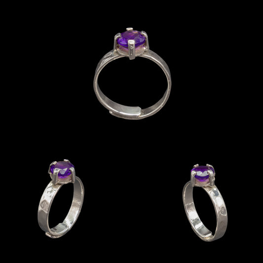 Anillo de Cuarzo Amatista