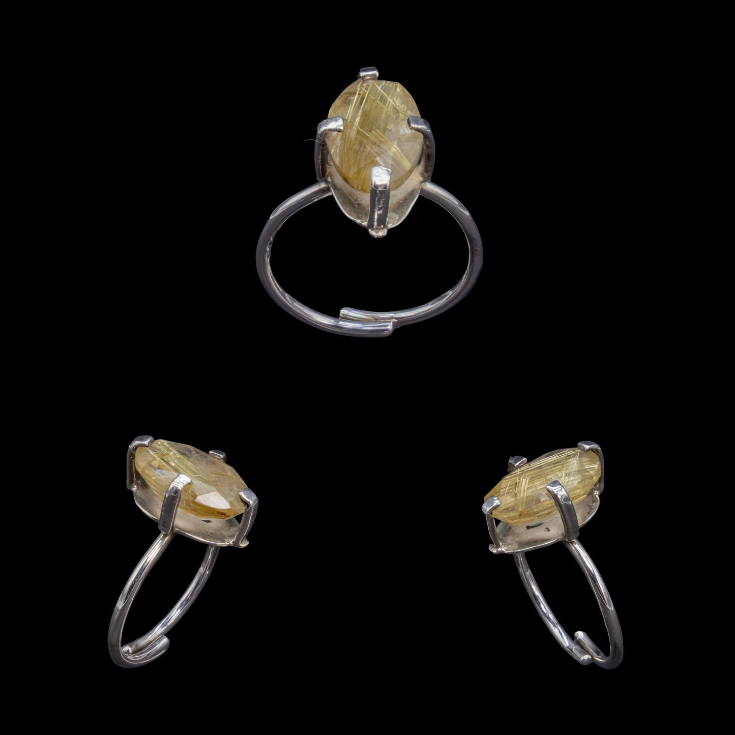 Anillo de Cuarzo Rutilado