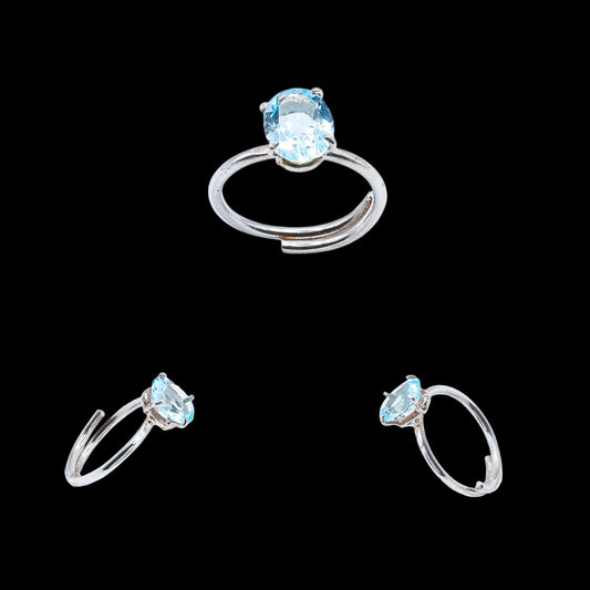 Anillo de Topacio Blue Sky