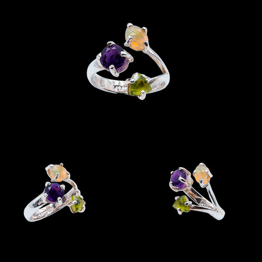 Anillo Triple Gema
