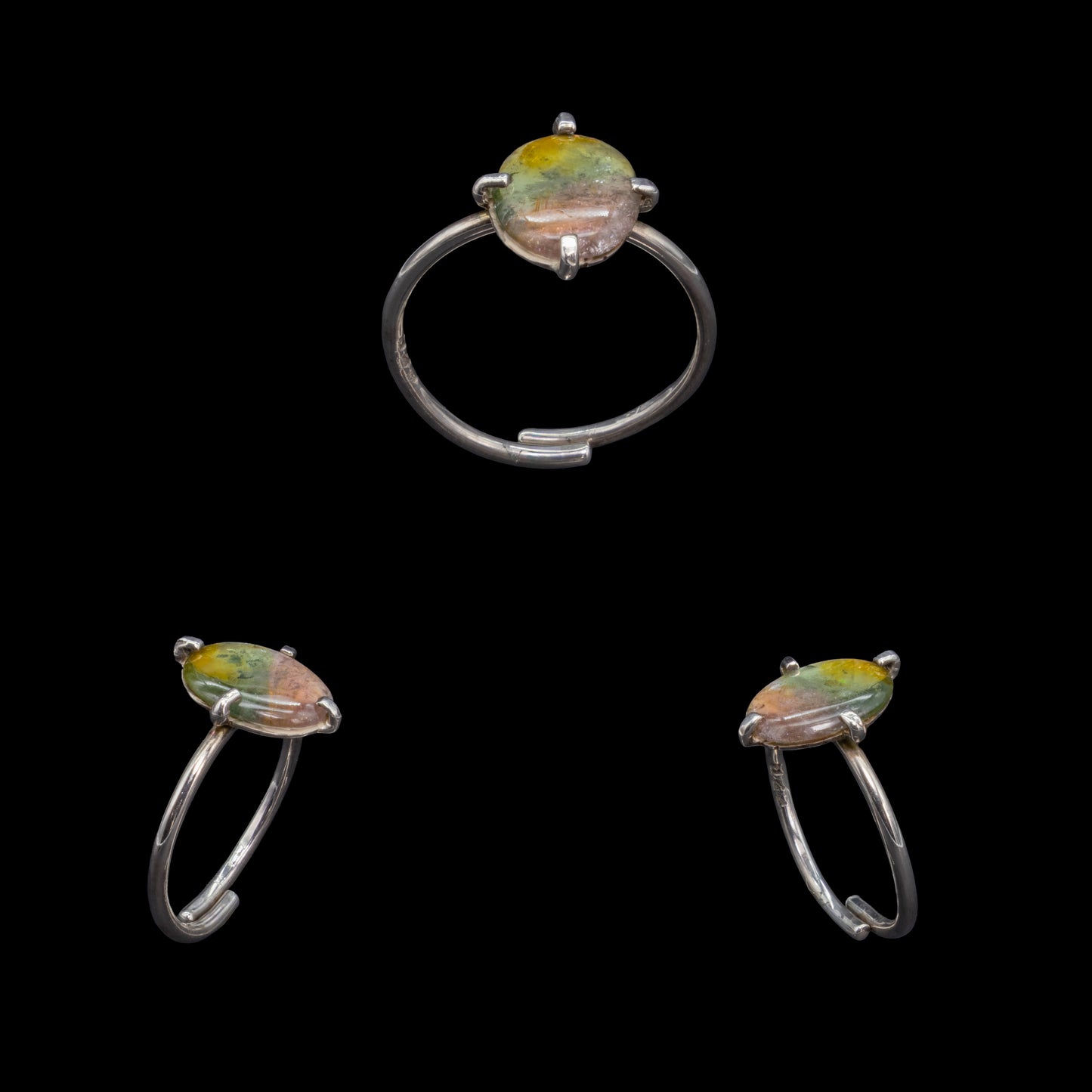 Anillo de Turmalina Bicolor