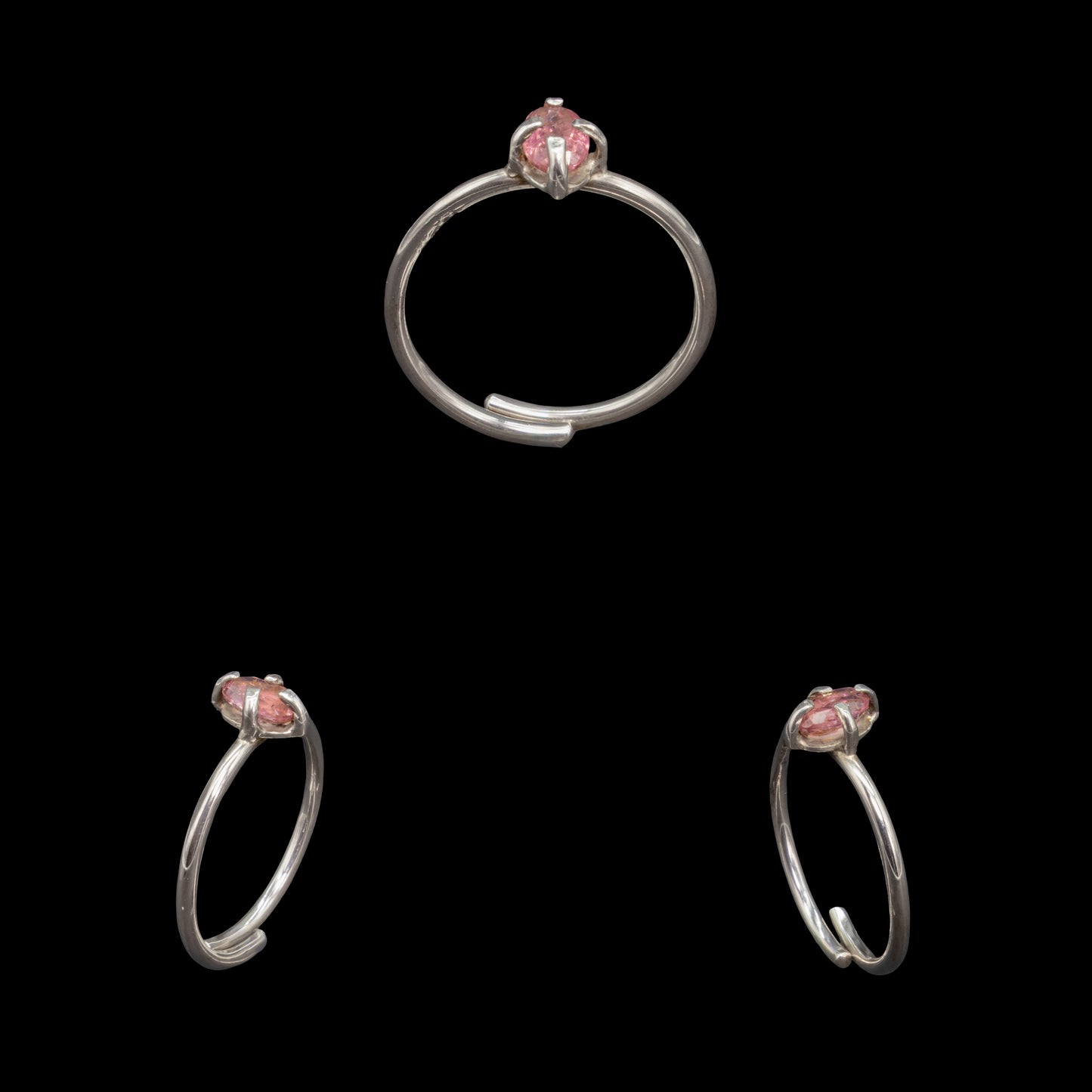 Anillo de Turmalina Rosa