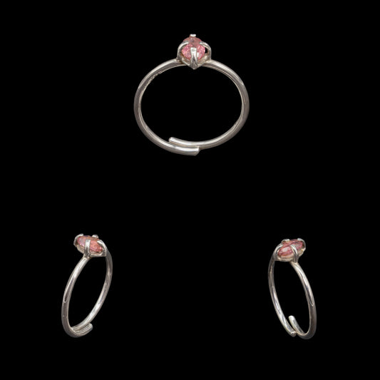 Anillo de Turmalina Rosa