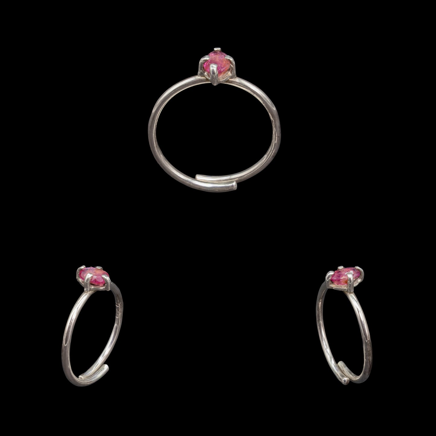 Anillo de Turmalina Rosa