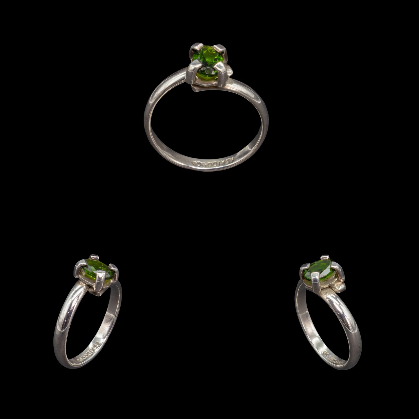 Anillo de Granate Tsavorita