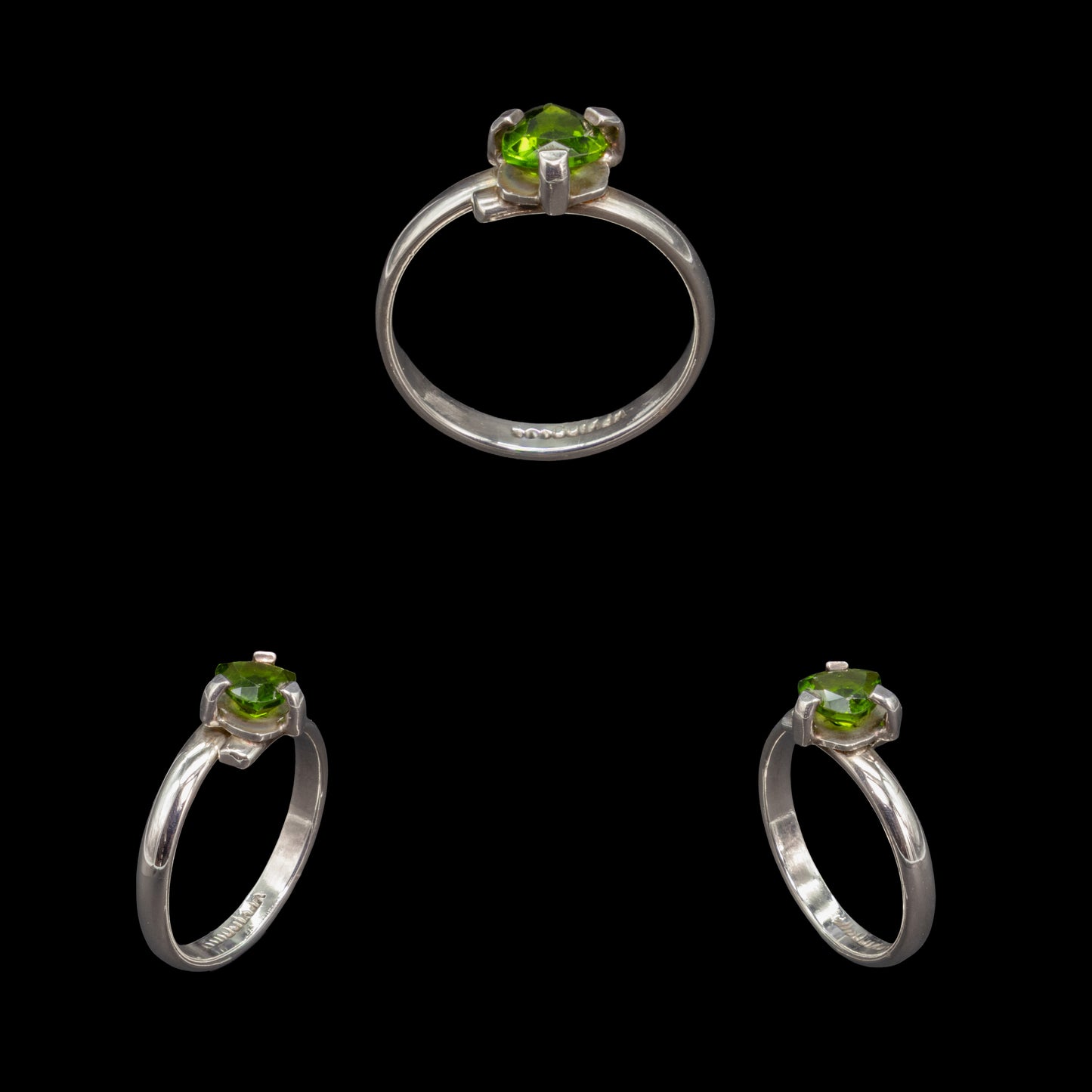 Anillo de Granate Tsavorita