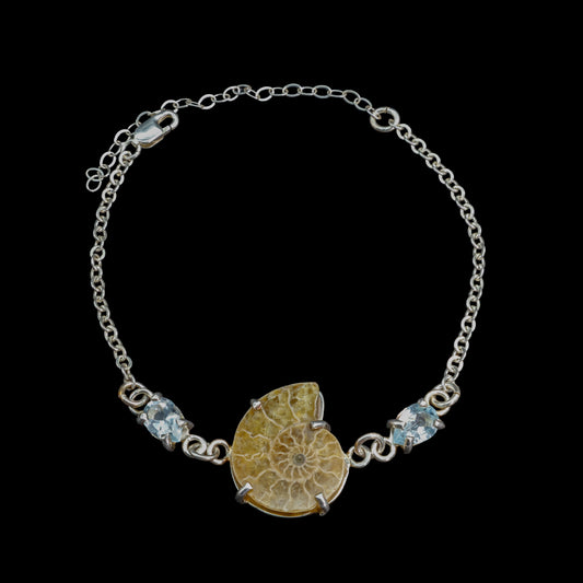 Pulsera de Ammonite y Topacio