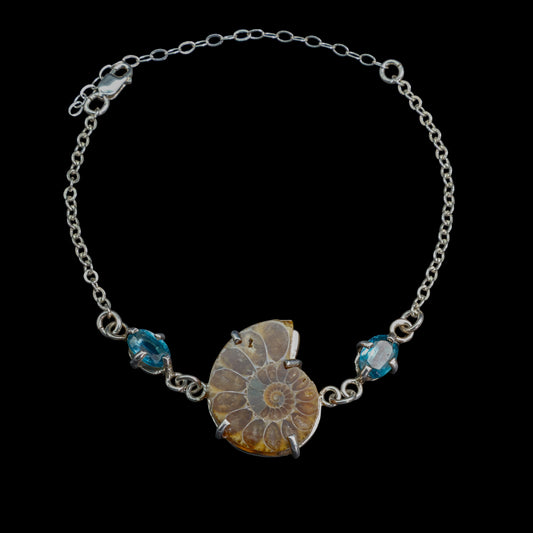 Pulsera de Ammonite y Topacio